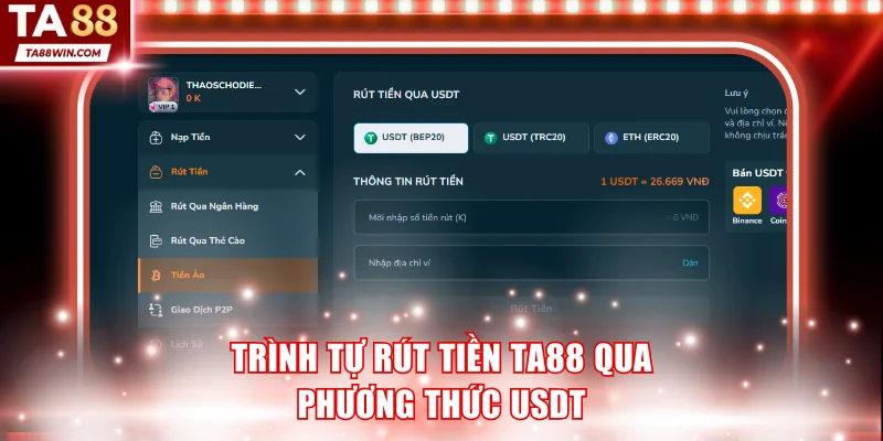 Quy trình rút bằng tiền ảo chỉ với 6 bước